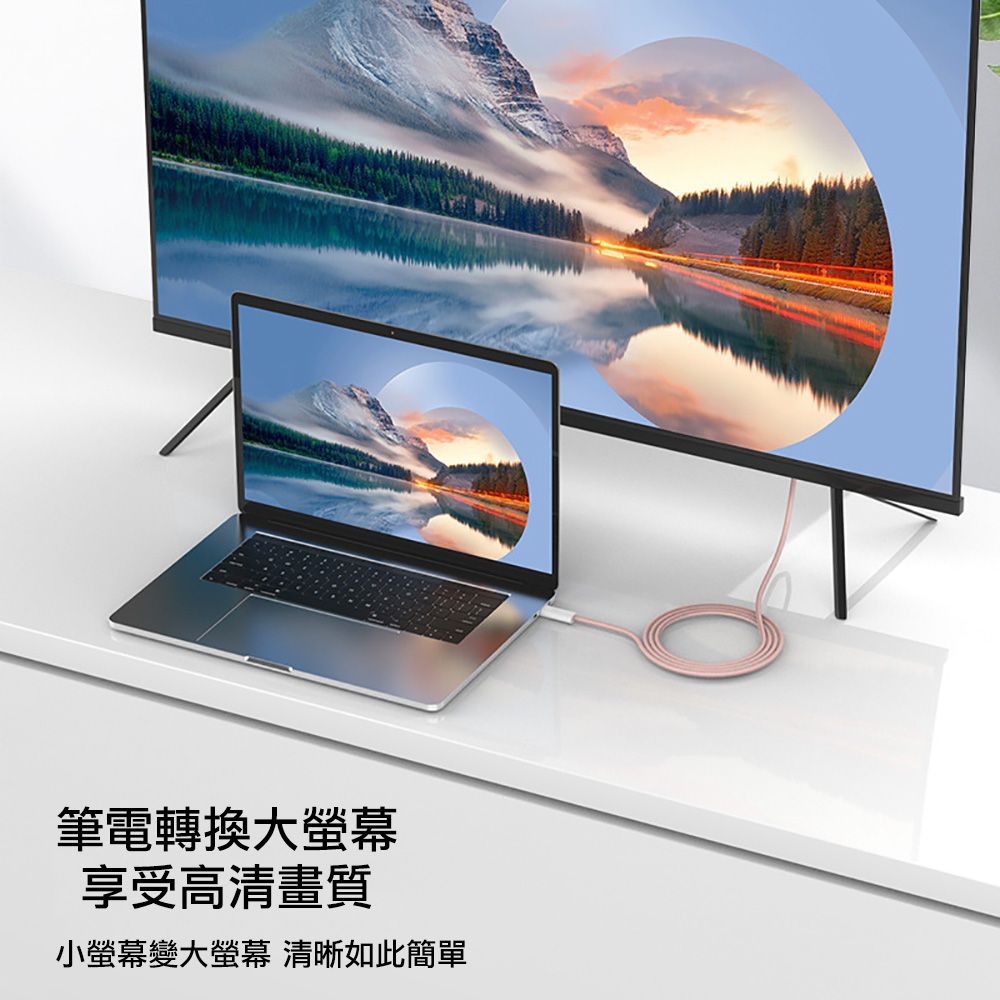  USB-C Type-C轉HDMI數位影音轉接線 USB-C 3.0/3.1接口設備系列適用 蘋果APPLE iphone 15 Pro Max Plus系列 SAMSUNG LG SONY HTC TYPE-C接口手機平板筆電適用