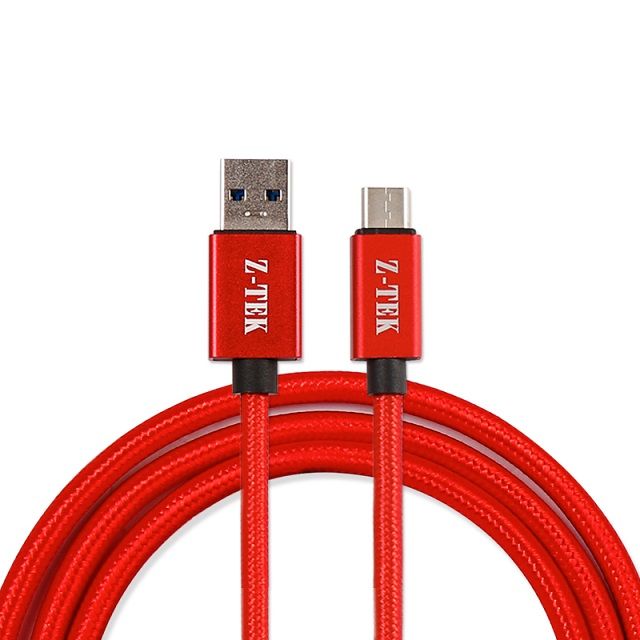 Z-TEK 力特   USB3.1 A/公 To C/公 快速充電/數據傳輸線-紅色 1M(ZY289R)