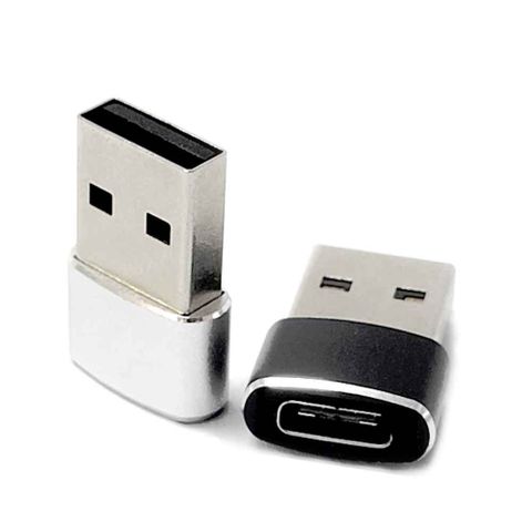 (2入 迷你款)Type c 母 to usb 2.0 公 鋁合金轉接頭 OTG 充電傳輸 適用PD線 TYPE C線