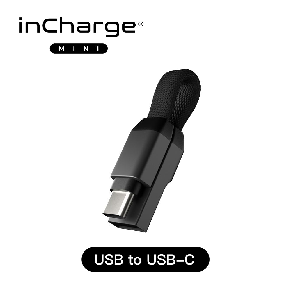 InCharge 【 瑞士  Mini 隨身版】軍規級鑰匙圈充電傳輸線 (USB-A to USB-C)