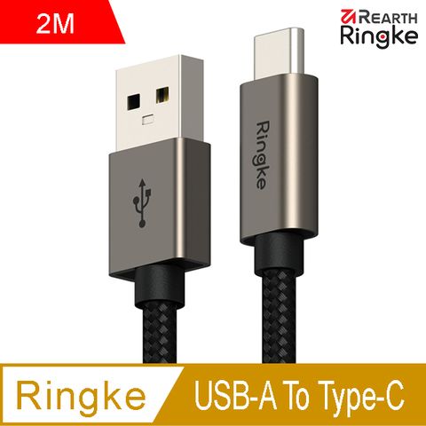 Ringke Fast Charging Basic Cable USB-A to USB Type-C 480Mbps QC3.0 60W 3A 快充數據傳輸充電編織線2M附束線帶