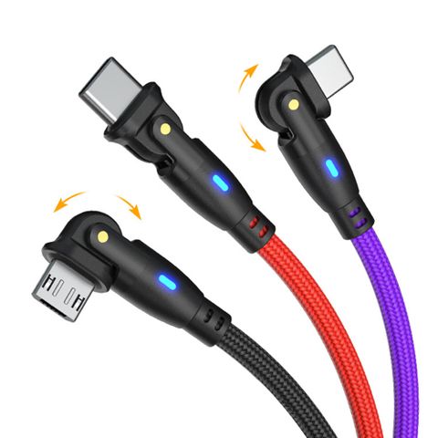 2米彎折充電線 180度手機傳輸線 TYPEC 3A 快充線