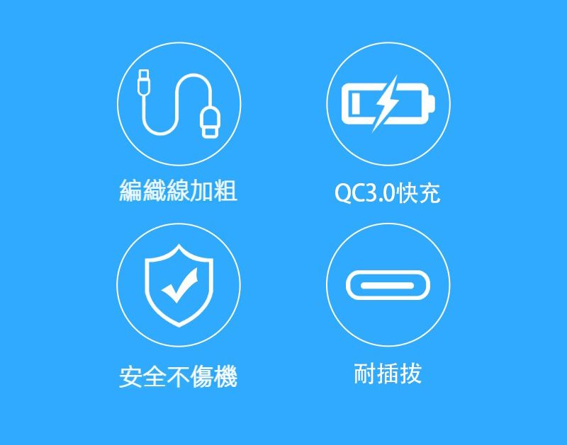 編織線加粗QC3.0快充安全不傷機耐插拔