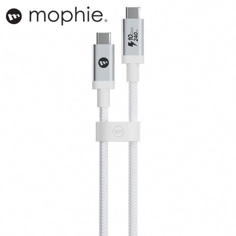 mophie USB-C to USB-C (3.2) 編織數據線 1.5m(黑/白兩色任選)