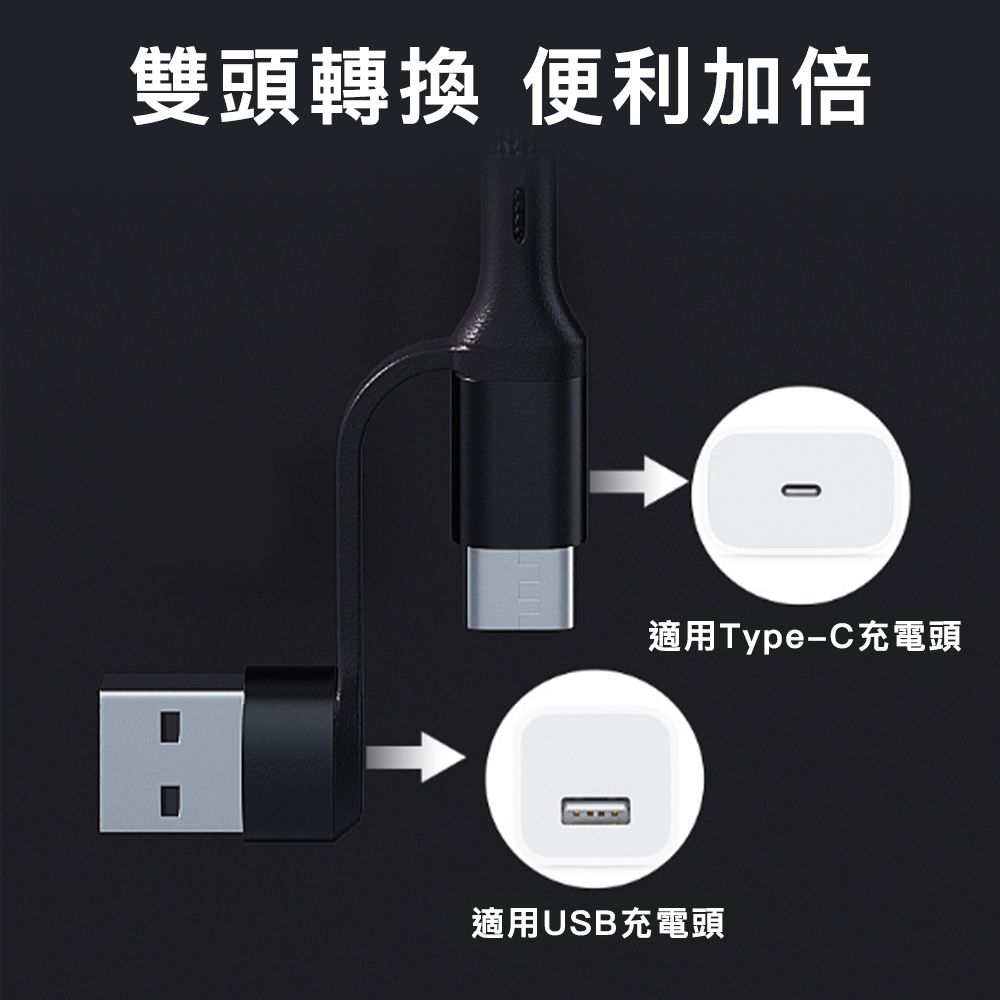 MoZuo 魔宙 USB/Type-C轉MicroUSB+Lightning+Type-C六合一充電線 黑 1.2M