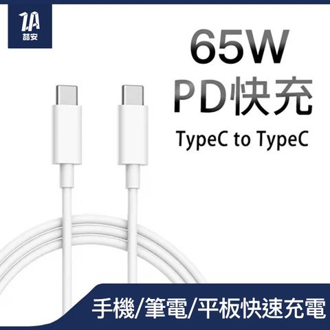 ZA 喆安 Type C to Type C USB PD快速充電線 適用iPhone16 15 Pro/ProMax/MacBook/iPad/安卓手機/平板/筆電