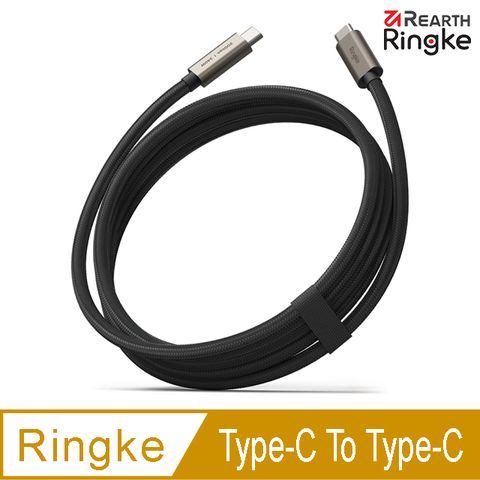 Ringke USB 3.2 Gen 2x2 USB-C Type-C 20Gbps PD3.1 240W 5A Cable 快充數據傳輸充電編織線2M附束線帶