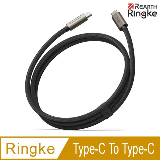 Ringke USB 3.2 Gen 2x2 USB-C Type-C 20Gbps PD3.1 240W 5A Cable 快充數據傳輸充電編織線1M附束線帶