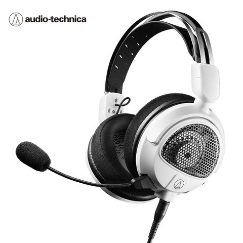 audio-technica 鐵三角 ATH-GDL3 遊戲專用開放式耳機麥克風組-白色