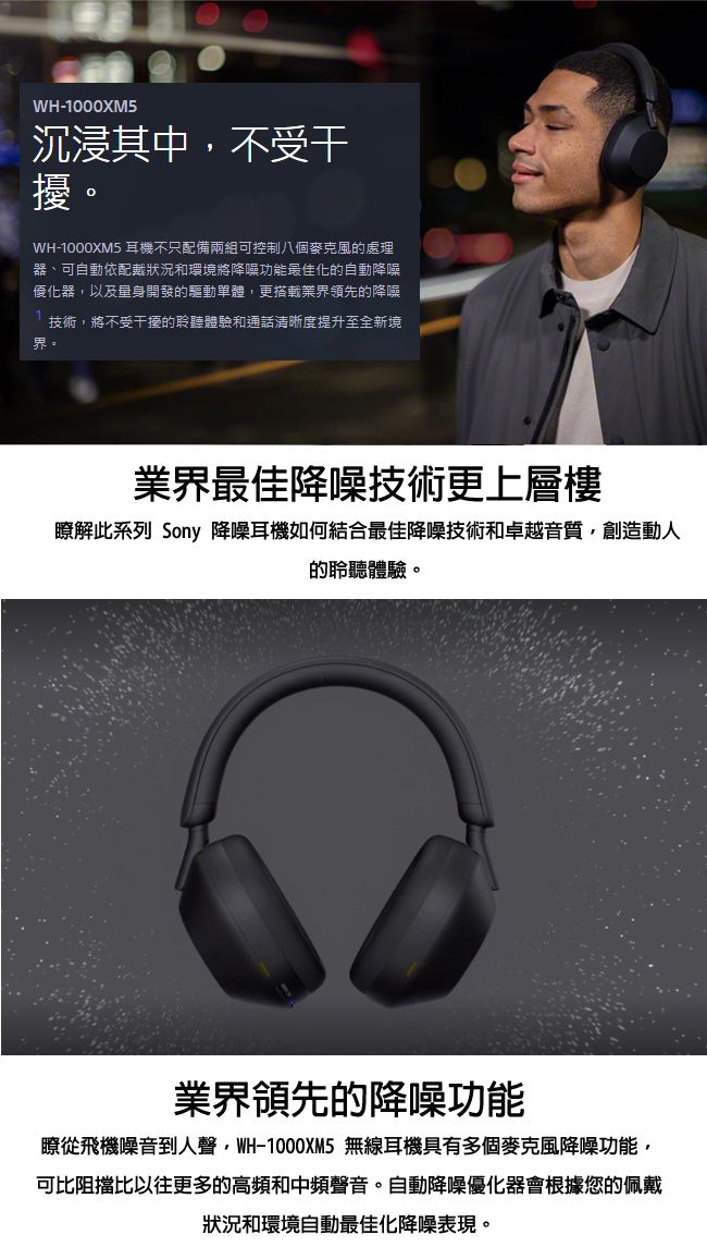 SONY WH-1000XM5無線藍牙降噪耳罩式耳機- PChome 24h購物