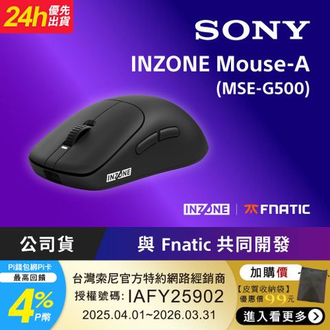 SONY INZONE Mouse-A 無線電競滑鼠 (MSE-G500)