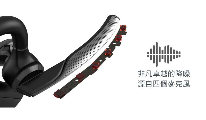 非凡卓越的降噪源自四個麥克風