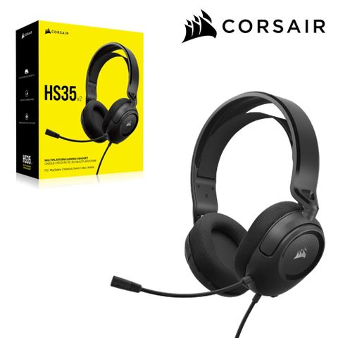 CORSAIR 海盜船 《 HS35 V2 耳機 - 黑色款 》台灣公司貨