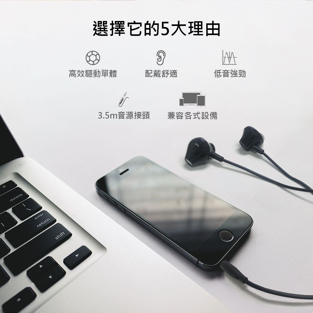 PHILIPS 飛利浦   有線入耳式耳機 TAUE100