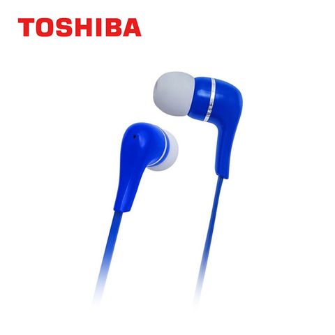 好音質不外漏TOSHIBA 震撼低音有線耳麥-藍 RZE-D32E(L)