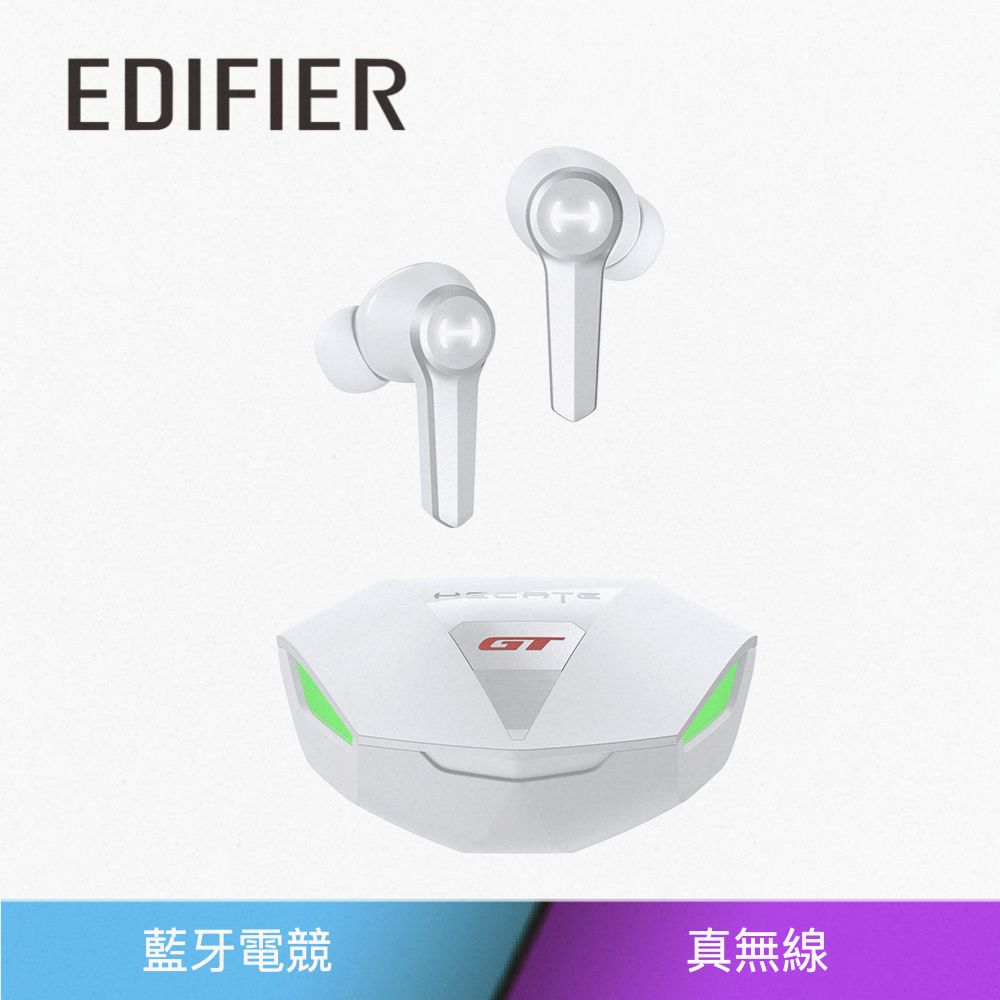 Edifier  GT4 藍牙 5.2 超低延遲電競耳機(白)