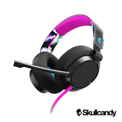 ★適合長時間遊戲配戴Skullcandy 骷髏糖 SLYR 史萊爾 Pro 電競有線耳機-黑色(331)