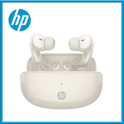HP惠普原廠高品質HP 惠普 H10I 真無線超續航藍牙耳機 奶油色 (IPX4防水 通話降噪 輕量設計 輕觸操控)