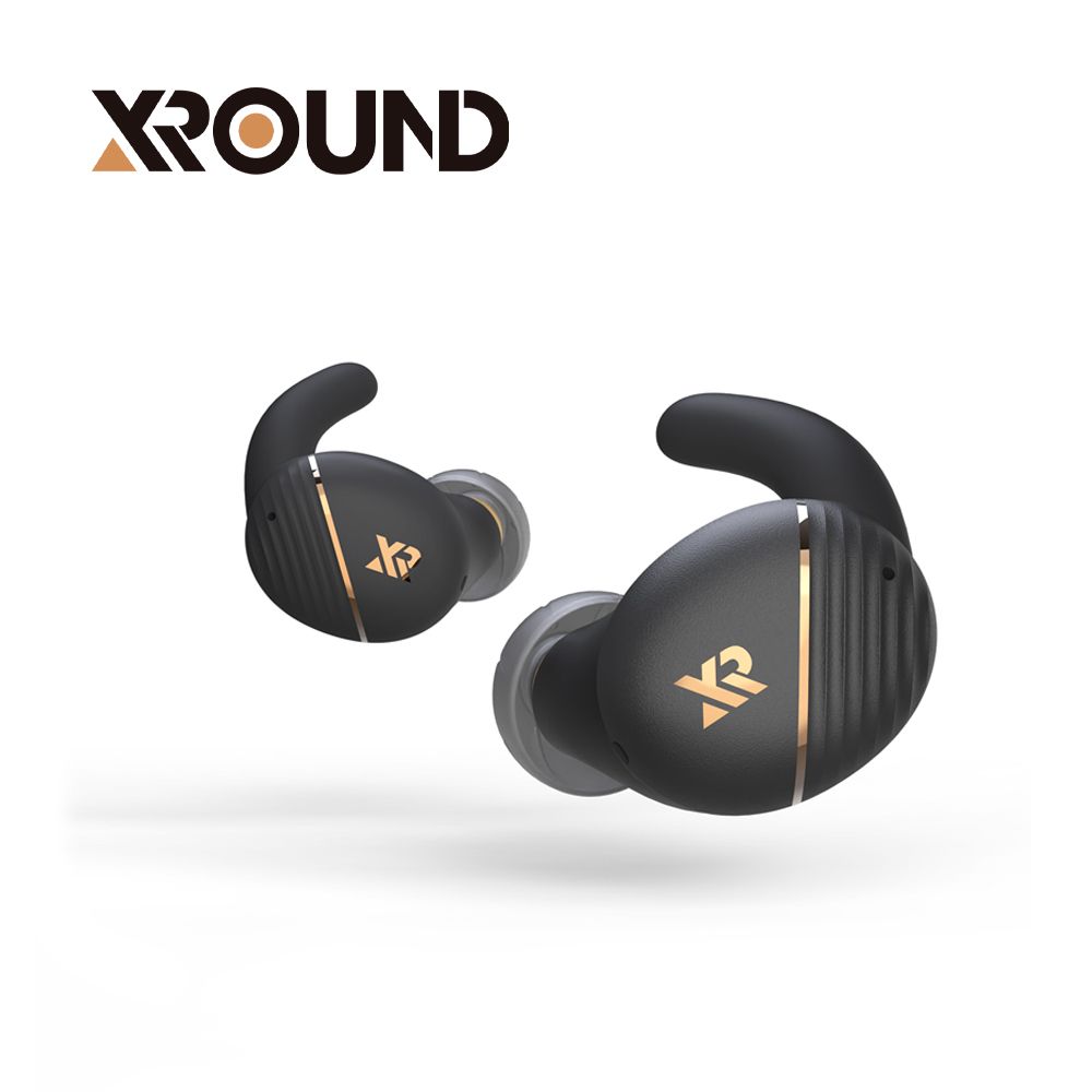 XROUND  HEAR AI 輔聽耳機-香檳黑 (輔聽器雙耳)