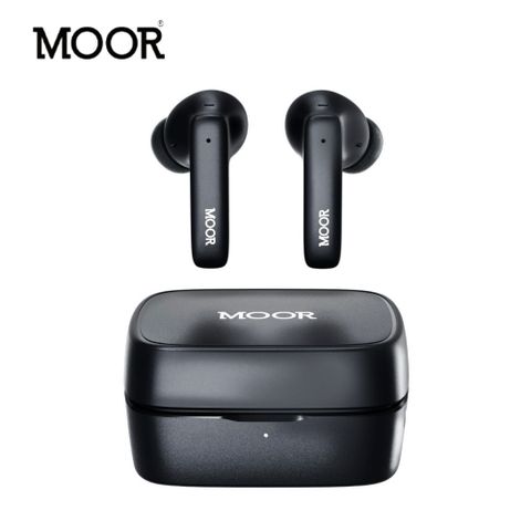 ★ANC主動降噪模式MOOR 魔耳 DS1 真無線藍牙耳機-黑色(MR0101)