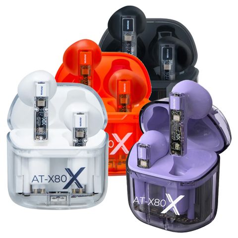 AIWA 愛華 真無線藍牙耳機 AT-X80X(半透明外觀/ENC降噪)