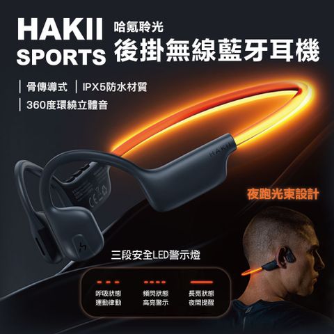 HAKII 哈氪 LIGHT 後掛無線MP3耳機 骨傳導耳機 運動耳機 無線耳機 長續航耳機