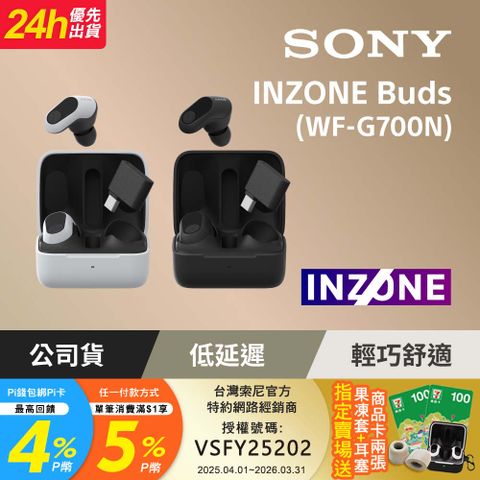 SONY INZONE Buds 真無線降噪遊戲耳塞式耳機 WF-G700N
