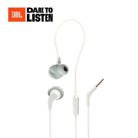 【JBL】ENDURANCE Run 2 防水入耳式耳機－White
