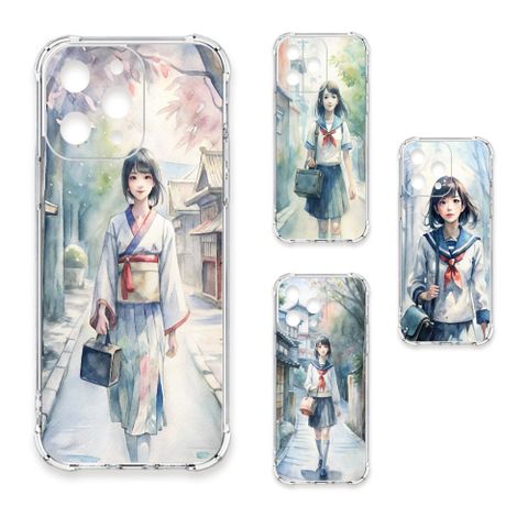 TRON iPhone 17 Pro 水彩少女 四角防摔 軟殼 手機殼