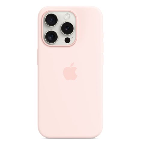 Apple 原廠 iPhone 15 Pro MagSafe 矽膠保護殼【淡粉色】