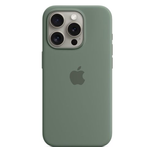 Apple 原廠 iPhone 15 Pro Max MagSafe 矽膠保護殼【松柏色】
