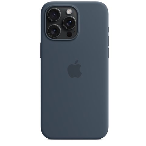 Apple 原廠 iPhone 15 Pro MagSafe 矽膠保護殼【 風暴藍色】