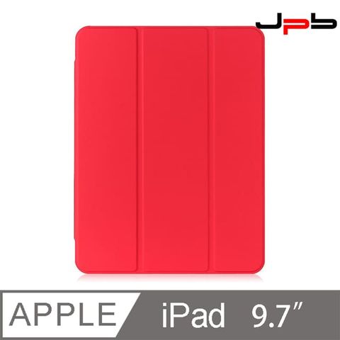 PU [ JPB ] iPad Air 1/2 9.7吋 - 三折磁吸筆槽平板保護套 - 紅色