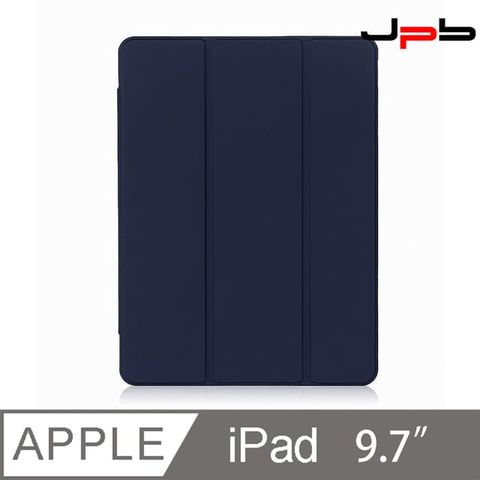 [ JPB ] iPad Air 1/2 9.7吋 - 三折磁吸筆槽平板保護套 - 深藍
