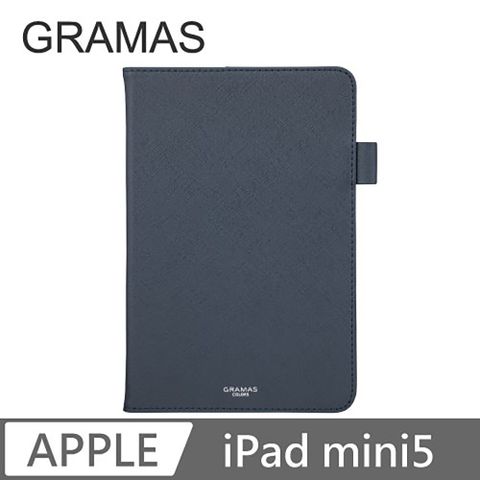 Gramas iPad mini5 2019 職匠工藝 掀蓋式皮套 - EURO (藍)