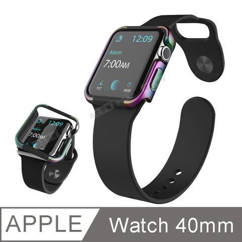 刀鋒Edge系列Apple Watch Series SE/6/5/4 (40mm)鋁合金雙料保護殼 保護邊框(霓光銀河)