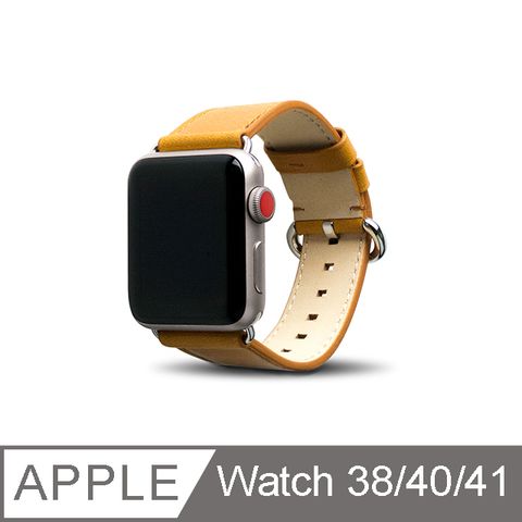 Alto 真皮皮革錶帶內層 nubuck 皮革細柔觸感for Apple Watch 38/40/41mm 焦糖棕
