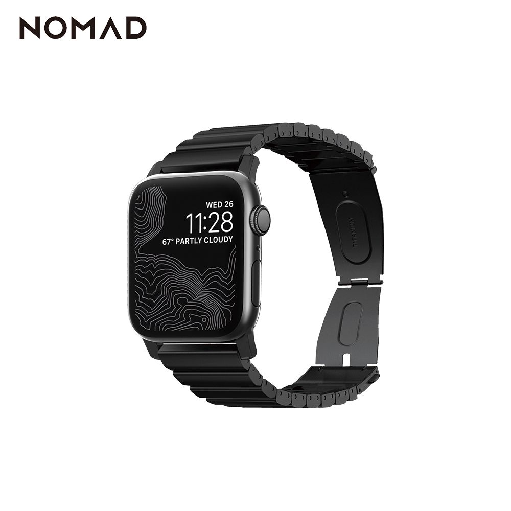 NOMAD 美國 APPLE WATCH不鏽鋼錶帶(黑)49/46/45/44mm(1-10代 & SE & Ultra1-2 適用)