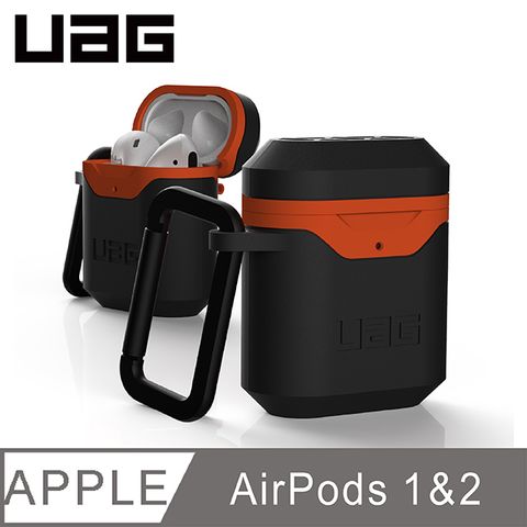 UAG AirPods 耐衝擊硬式保護殼V2-黑橘