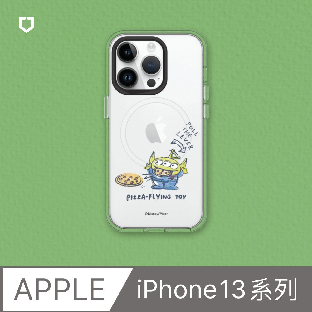 RHINOSHIELD 犀牛盾 iPhone 13系列Clear(MagSafe 兼容)透明防摔手機殼玩具總動員系列-三眼怪披薩玩具