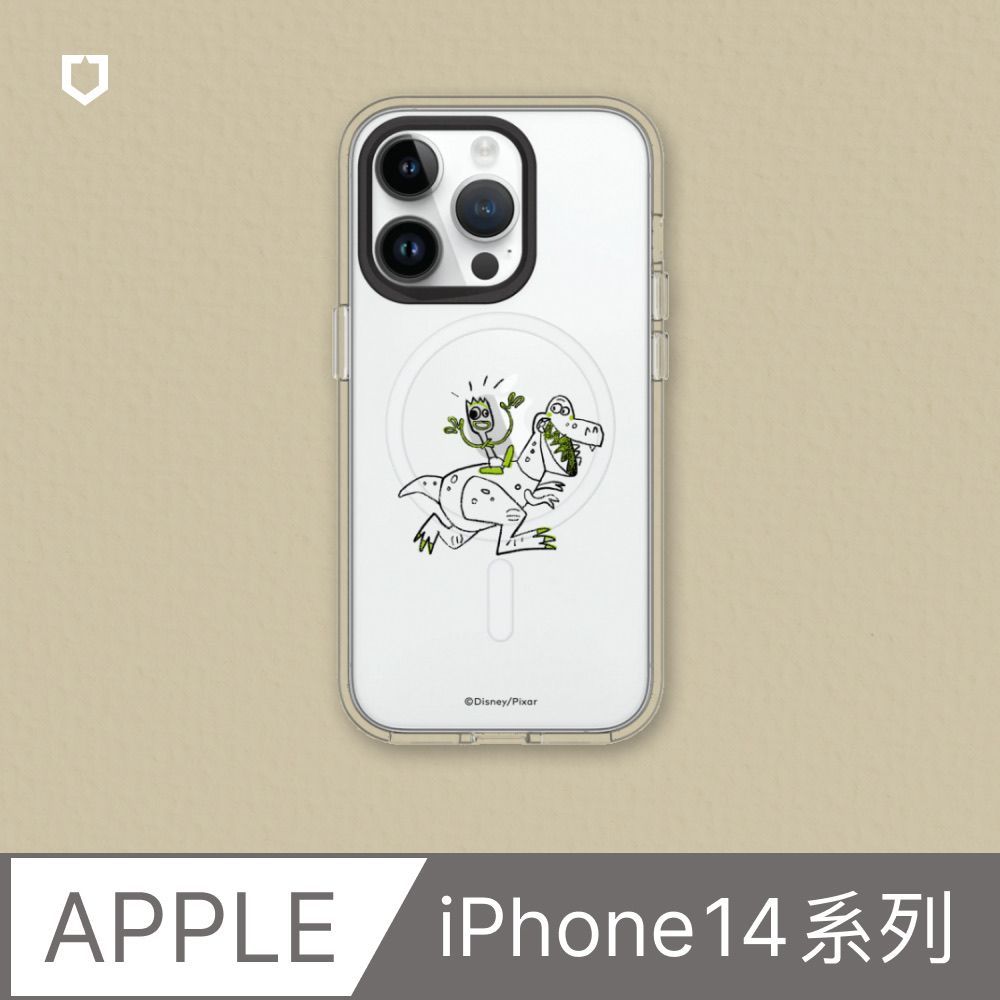 RHINOSHIELD 犀牛盾 iPhone 14系列Clear(MagSafe 兼容)透明防摔手機殼玩具總動員系列-叉奇與抱抱龍