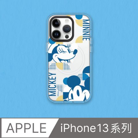 RHINOSHIELD 犀牛盾 iPhone 13系列Clear(MagSafe兼容)透明防摔手機殼迪士尼-米奇系列-展示好感情-米奇與米妮