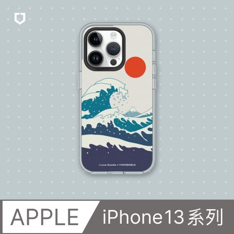 【犀牛盾】iPhone 13系列Clear(MagSafe 兼容)透明防摔手機殼∣ilovedoodle-貓咪海浪