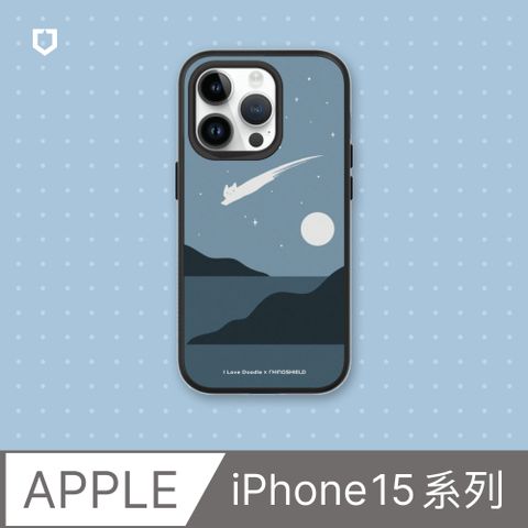 RHINOSHIELD 犀牛盾 iPhone 15系列SolidSuit防摔背蓋手機殼ilovedoodle-貓咪流星(多色可選)