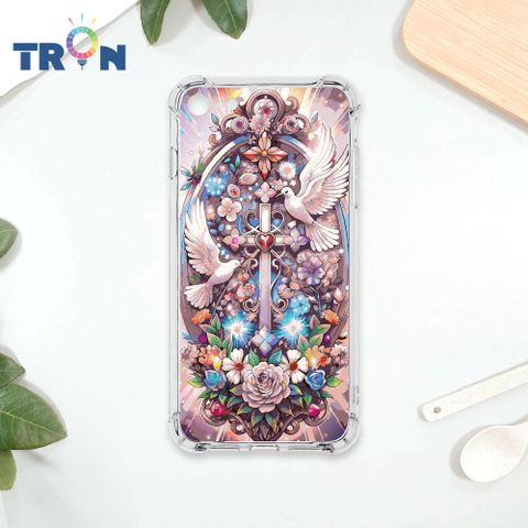 TRON IPhone 7/8/SE2 十字架華麗金光閃閃 四角防摔殼 手機殼