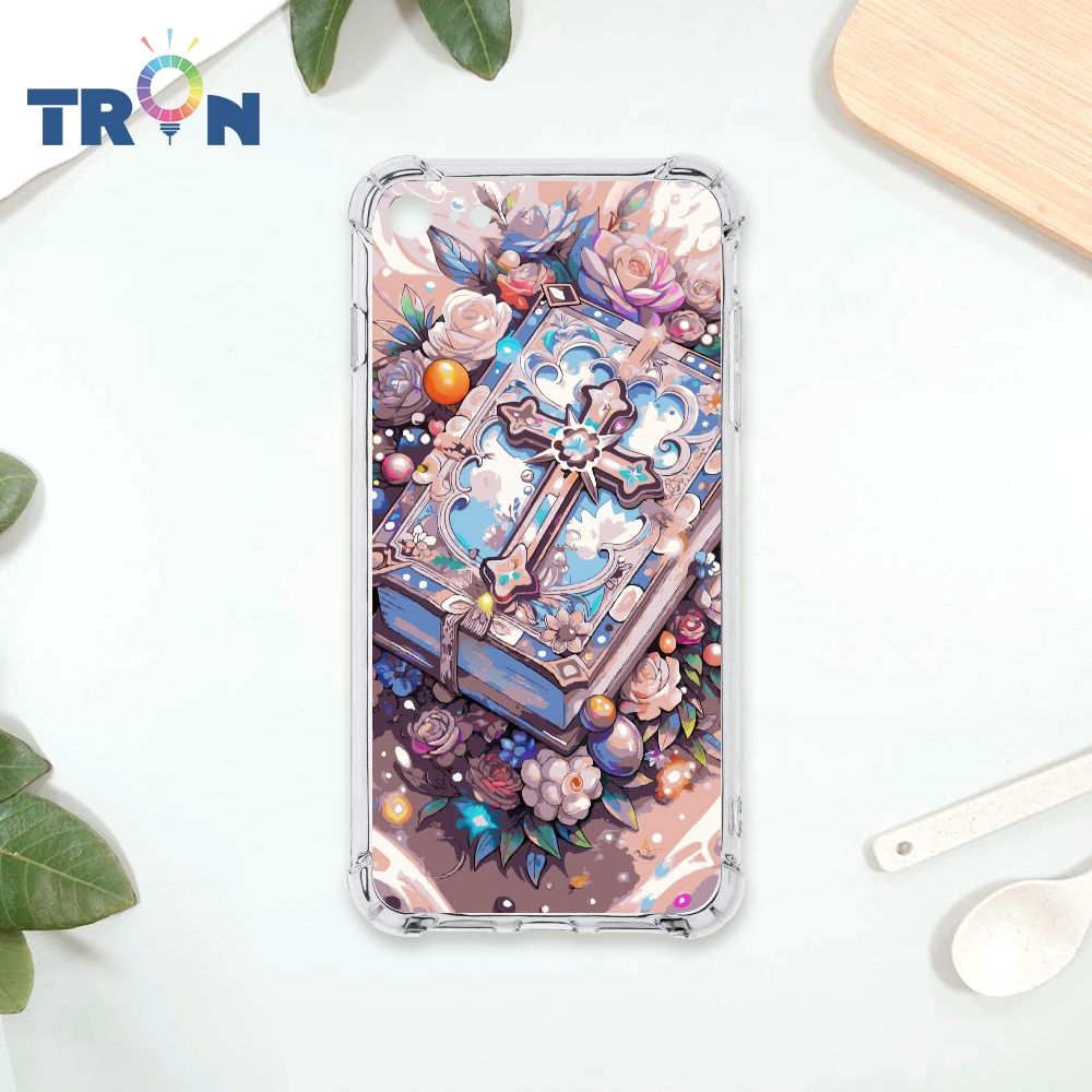  TRON IPhone 7/8/SE2 十字架華麗金光閃閃 四角防摔殼 手機殼