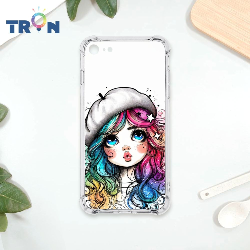  TRON IPhone 7/8/SE2 嘟嘴小女孩 四角防摔殼 手機殼