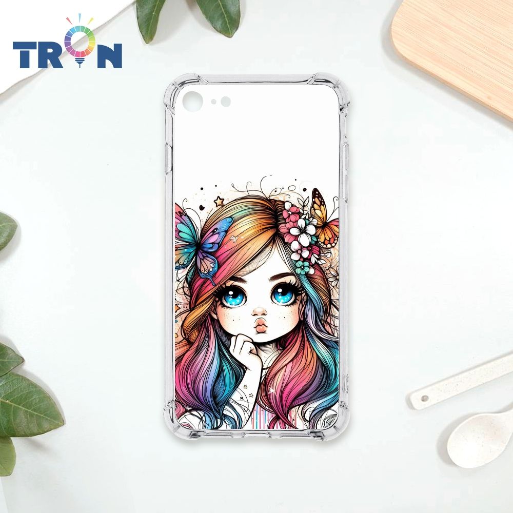  TRON IPhone 7/8/SE2 嘟嘴小女孩 四角防摔殼 手機殼