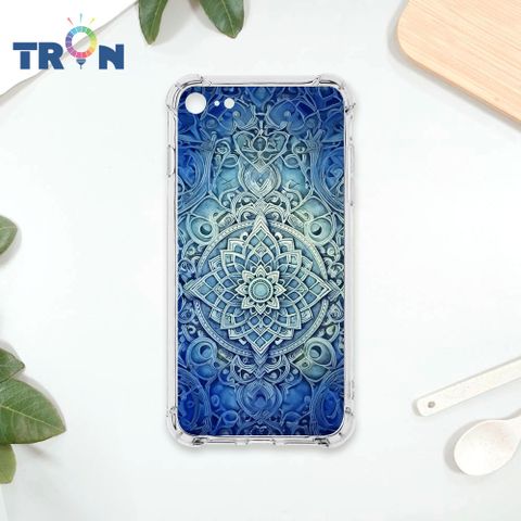 TRON IPhone 7/8/SE2 藍色漸層印度Henna幸運祝福圖騰 四角防摔殼 手機殼