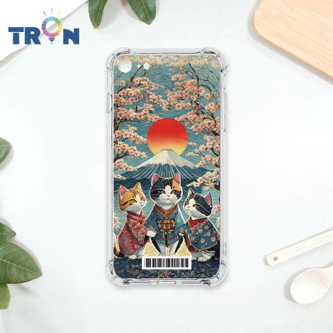TRON IPhone 7/8/SE2 日系富士山櫻花貓咪系列  載具 四角防摔殼 手機殼